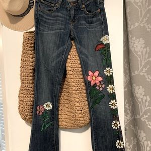 Lucky jeans painted.